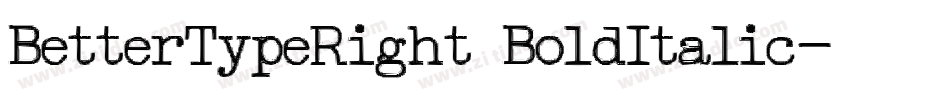 BetterTypeRight BoldItalic字体转换